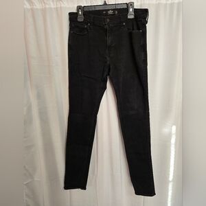 Men's Hollister Black Stacked Skinny Jeans Advanced Stretch 34x32